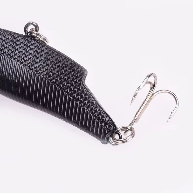 Señuelo duro con anzuelo triple para pesca en hielo – Plástico blando 9,5 g - imagen 5