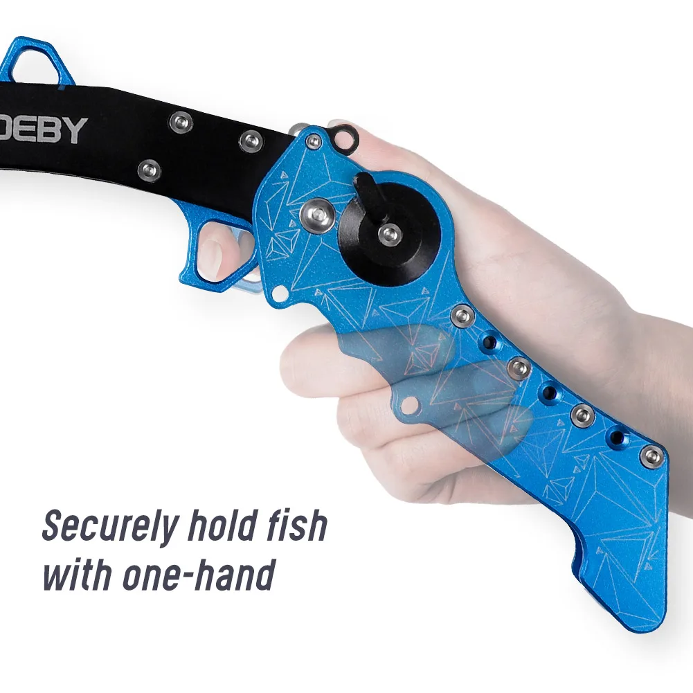 Noeby Agarrador de pesca plegable aluminio con anillo - imagen 4