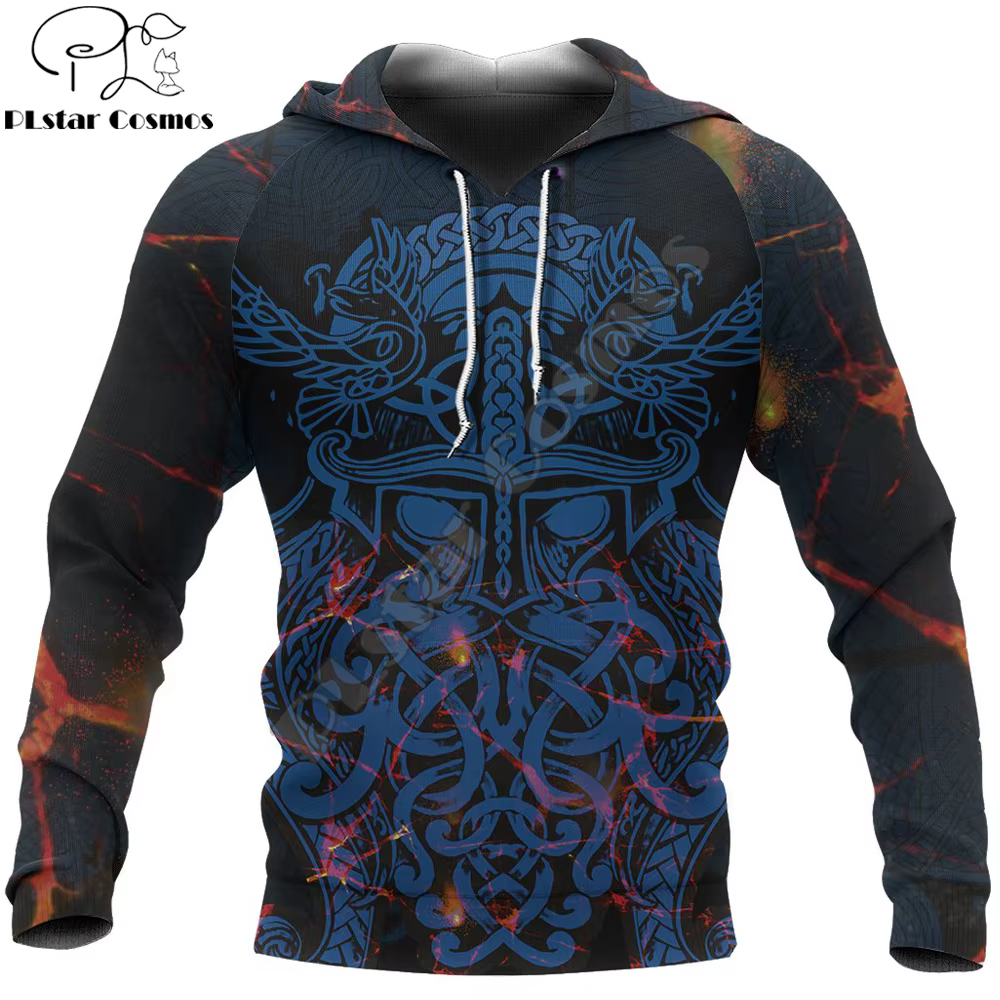 Sudadera con capucha Vikinga Odin 3D estampado