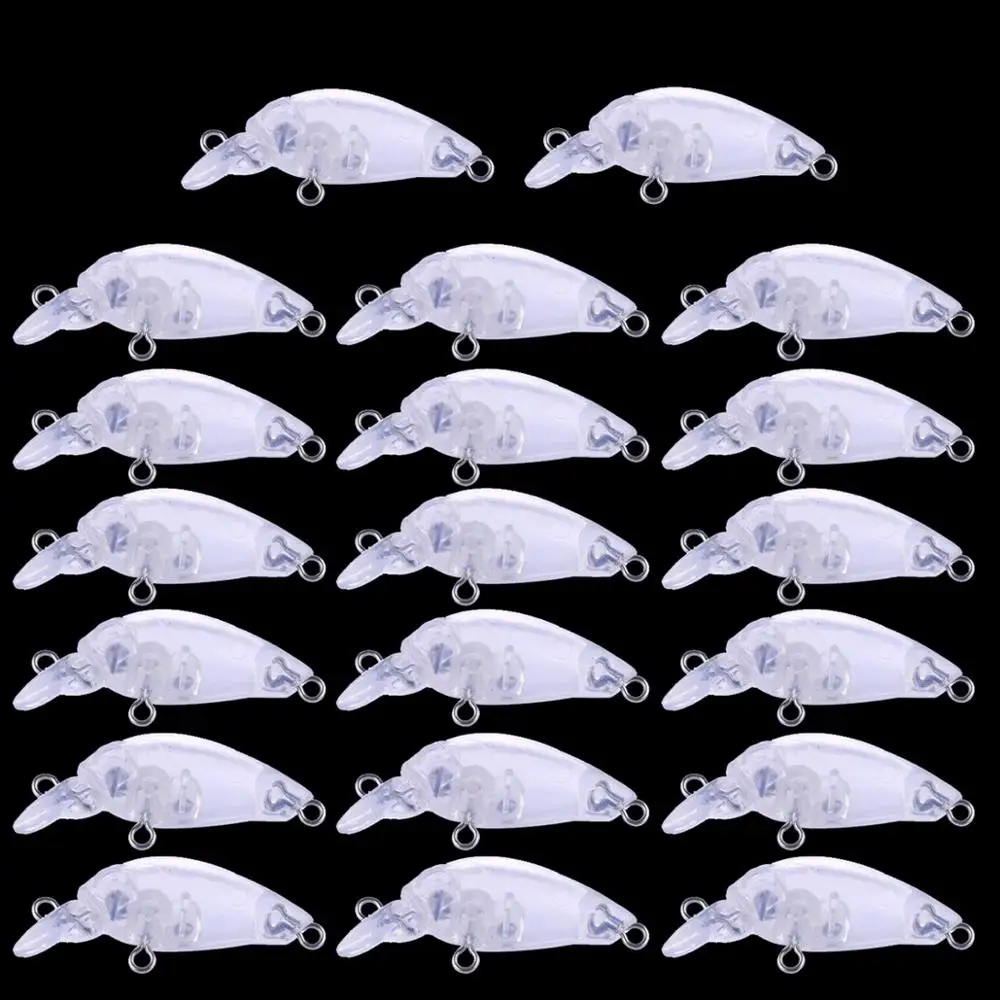 Señuelos micro flotantes sin pintar Crankbait blanco – Cuerpos - imagen 5