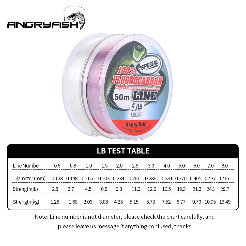 Angryfish Fluorocarbono Líder Rosa – Línea pesca fluorocarbono - imagen 3