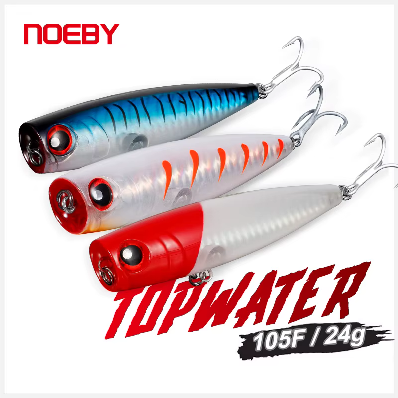 NOEBY Popper Topwater Señuelos Artificial Agua Dulce y Salada - imagen 2