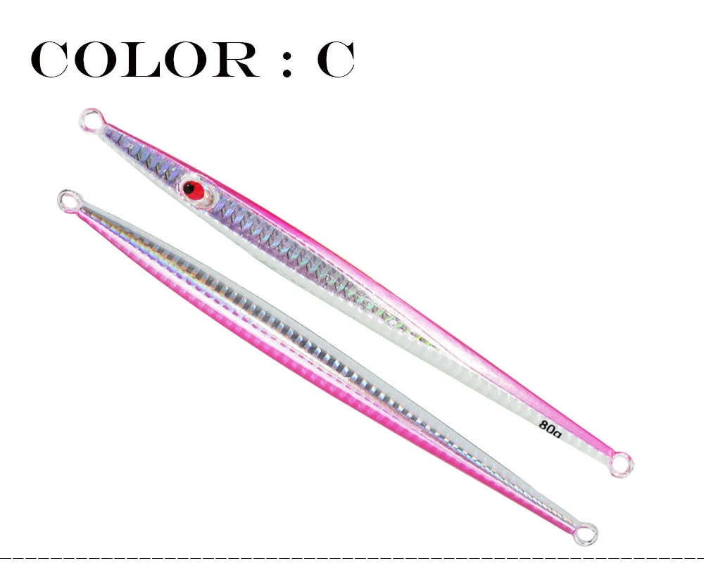 Colores disponibles del señuelo metálico