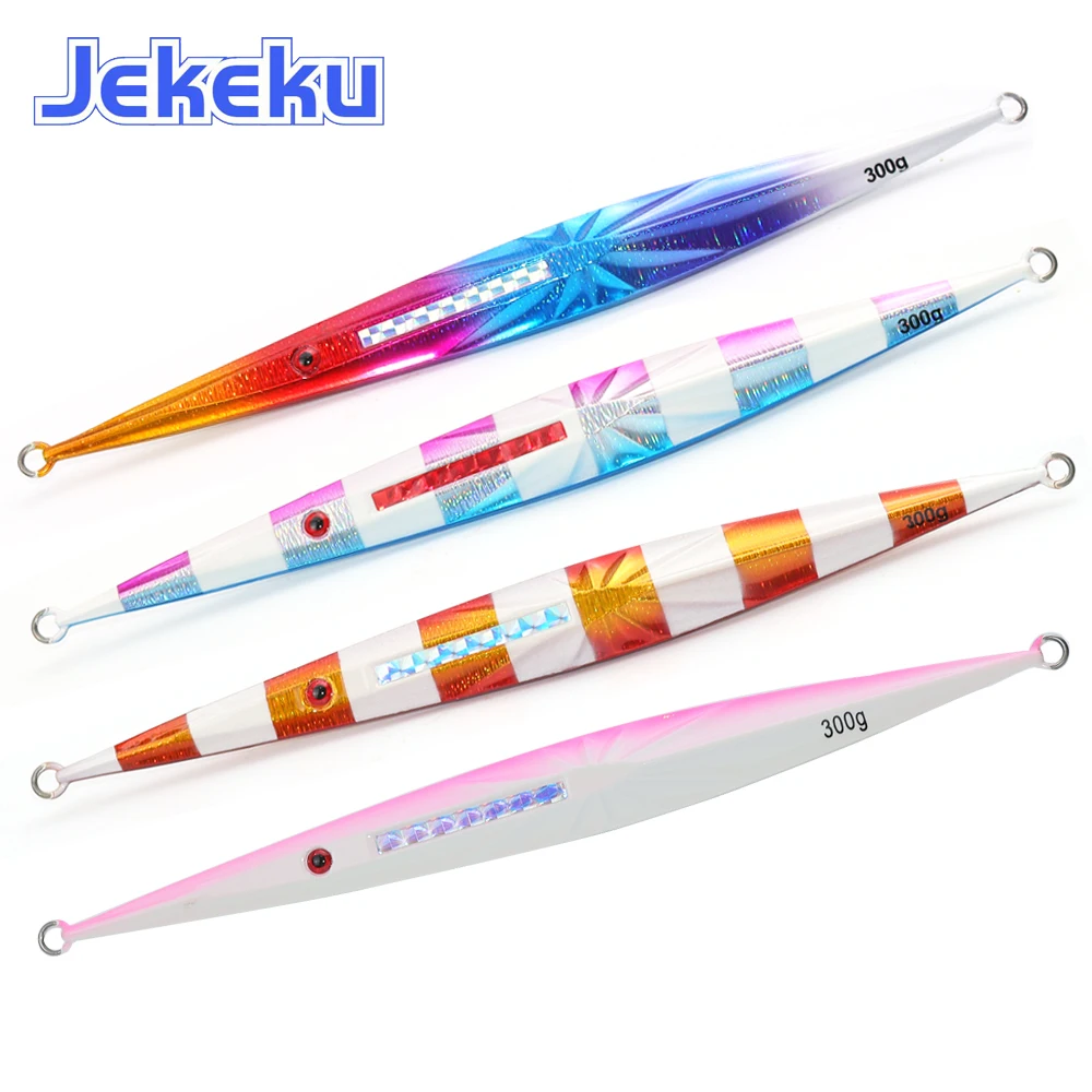 JEKEKU señuelo hundimiento metálico luminoso para pesca salada