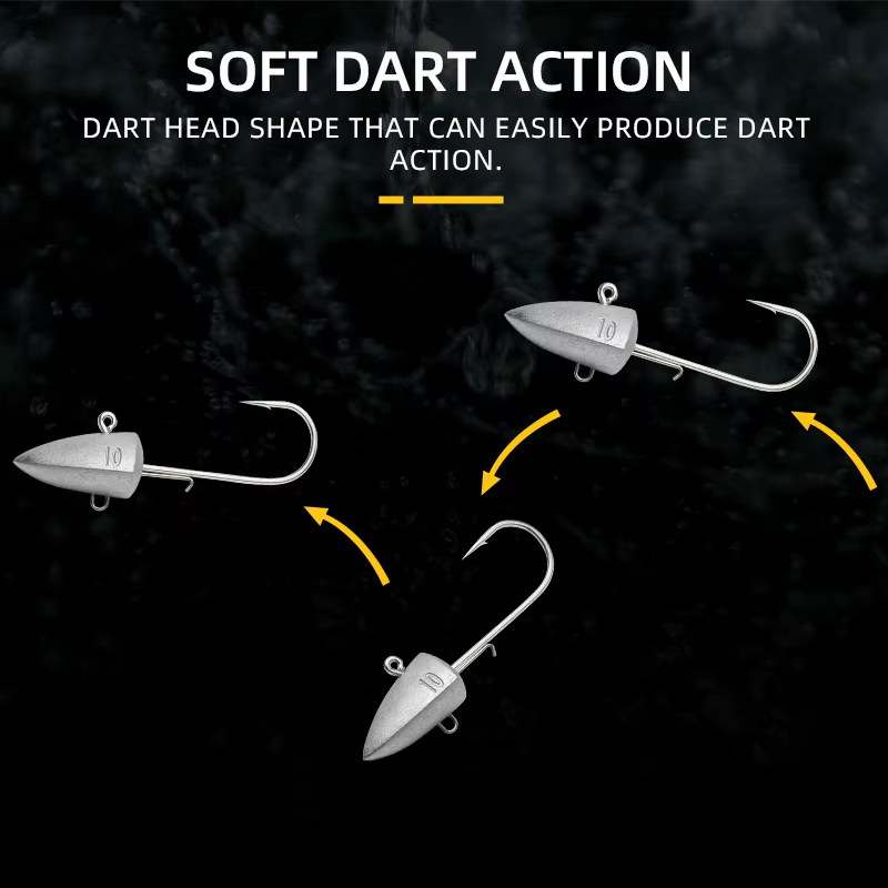 BLUX Dart Jighead – Cabezas de pesca para vinilos y señuelos - imagen 2