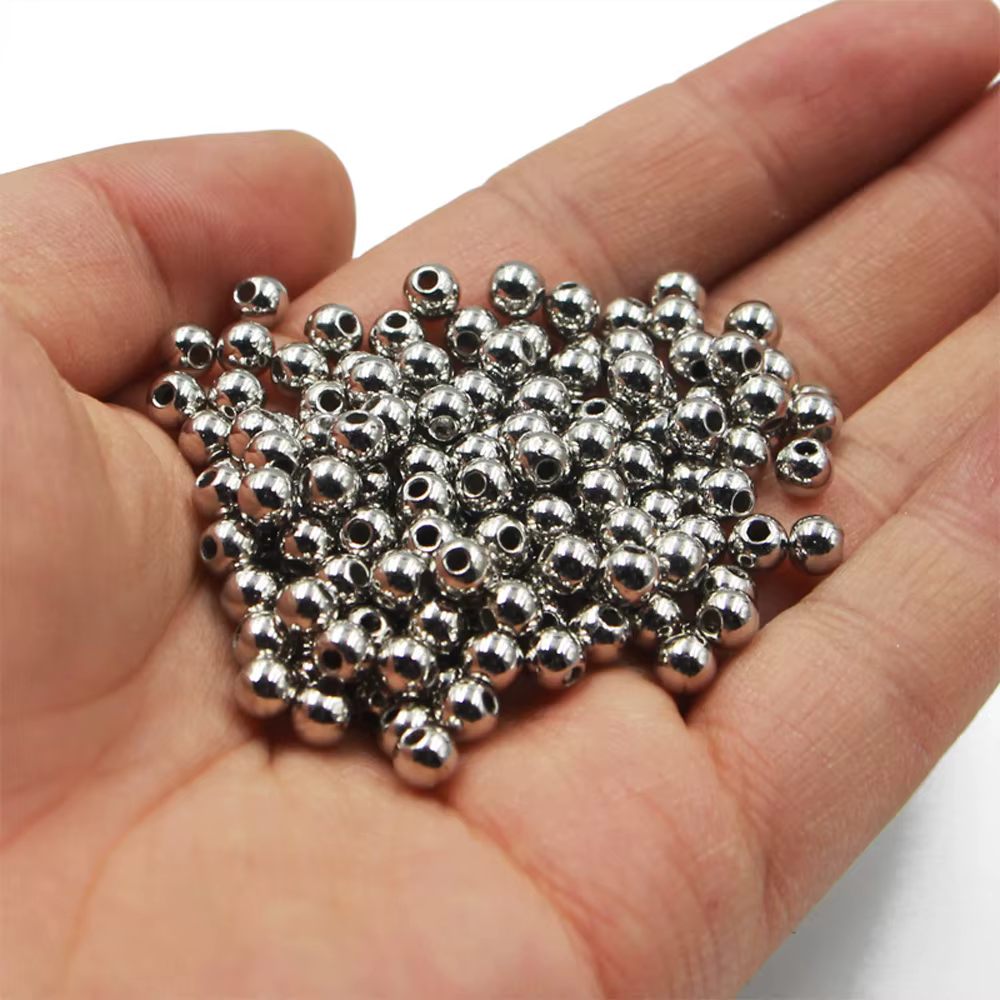 Cuentas galvanizadas para atado de moscas, oro y plata, 3-5 mm - imagen 3