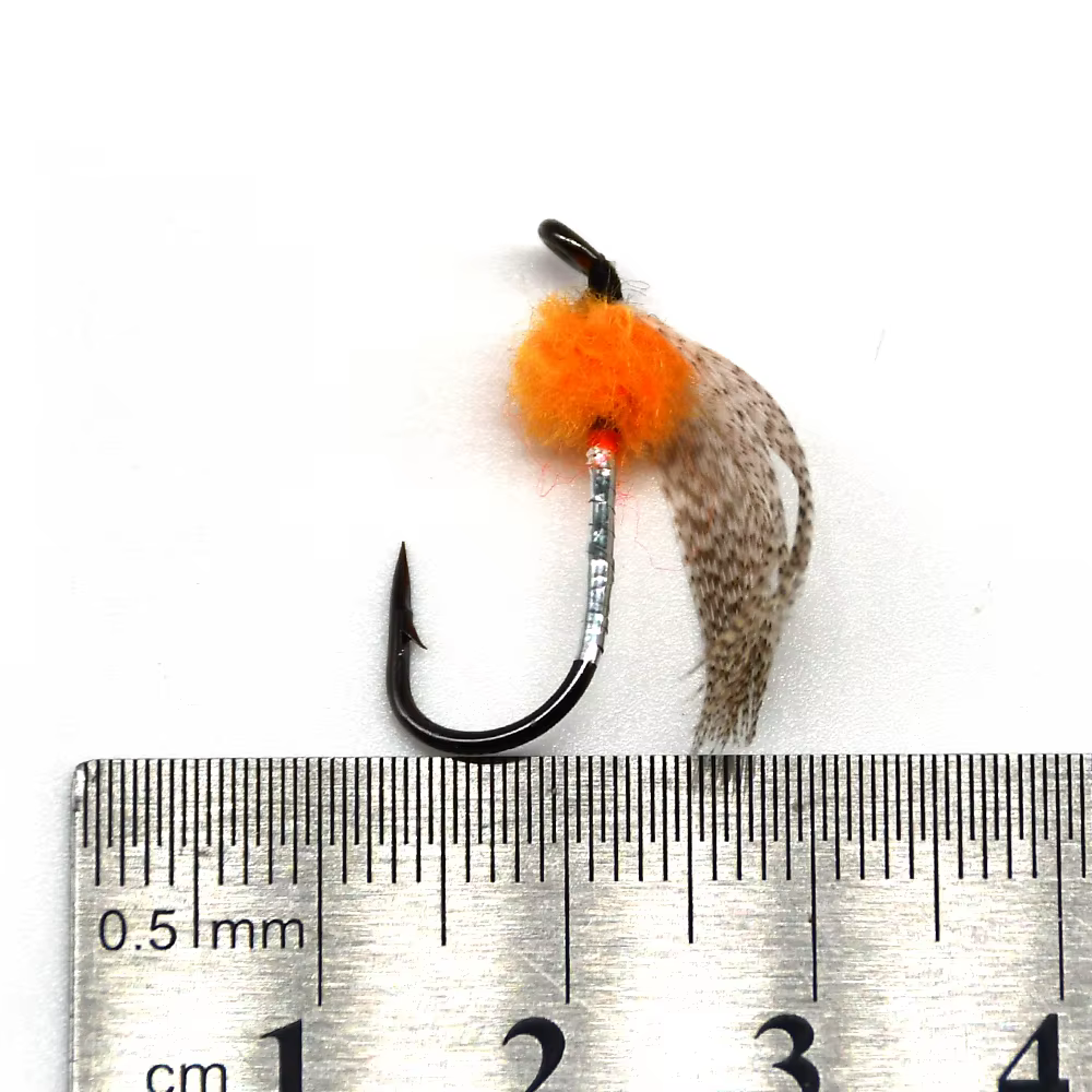 Ninfa Mayfly naranja MNFT – Pesca con mosca trucha - imagen 2