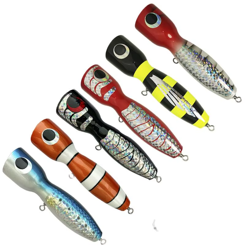 Swimbait Obsession Topwater GT – Flotante artesanal de madera - imagen 3
