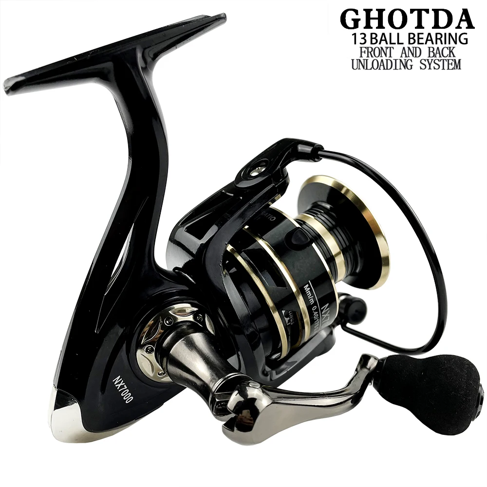 GHOTDA Carrete Spinning 13+1BB – 5.2:1 relación para carpa - imagen 2