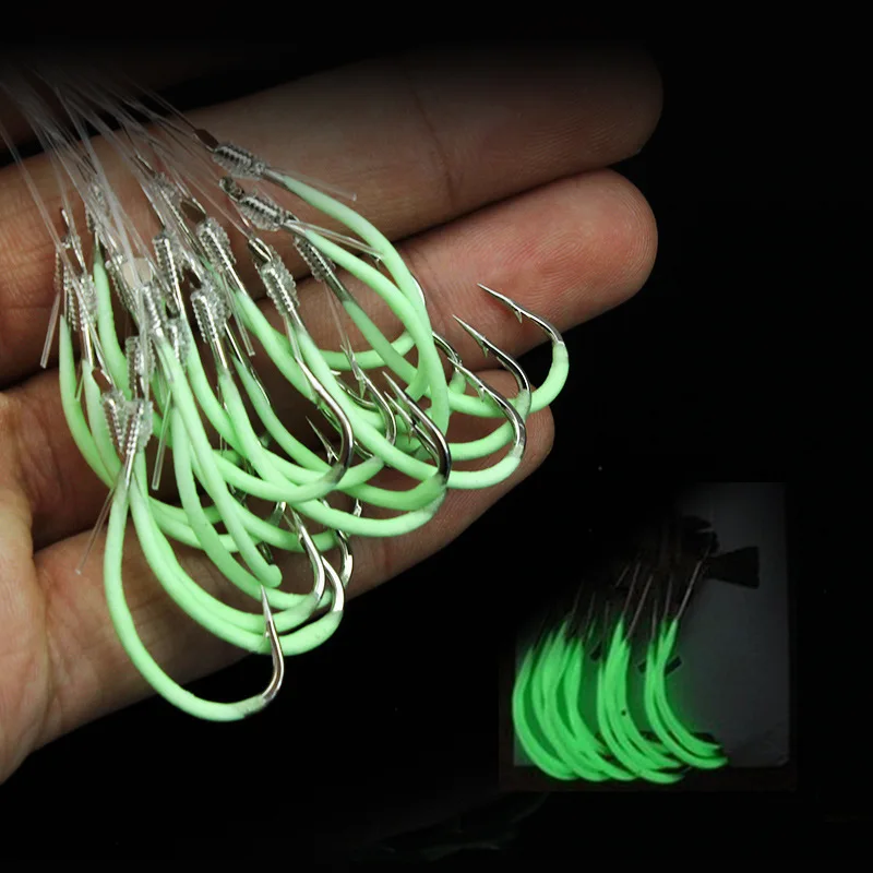 Anzuelo luminoso visto de cerca con efecto brillante