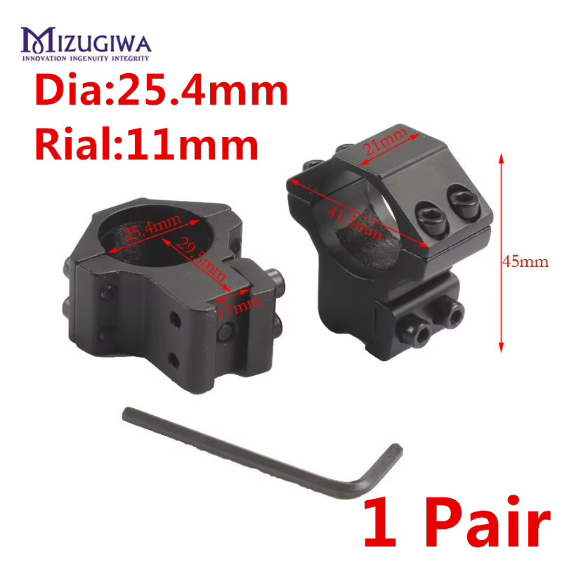 Anillas de montaje para mira MIZUGIWA Weaver – 25,4/30 mm - imagen 4