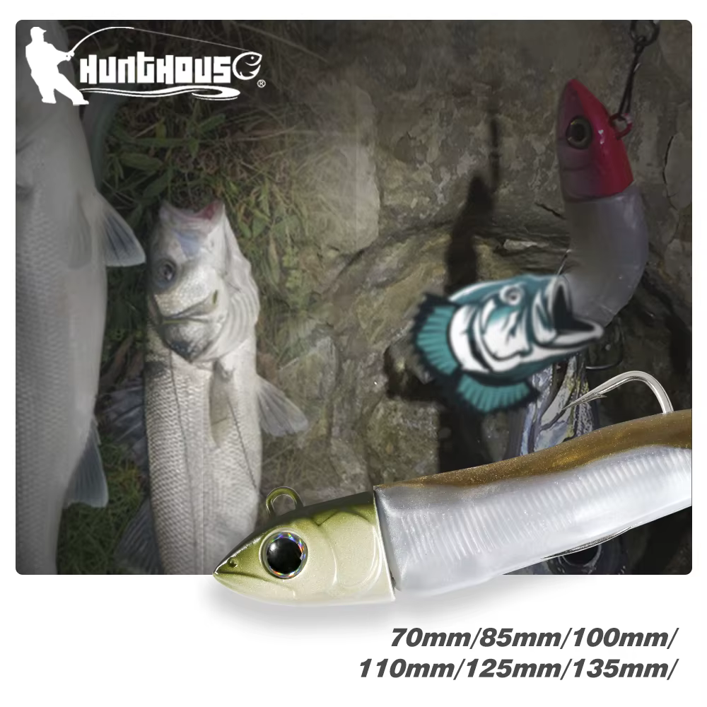 Hunthouse Barre T. Minnow Jig head blando para lucioperca eficaz - imagen 3