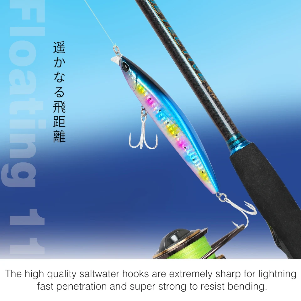TSURINOYA 118F Minnow – Señuelo flotante 118mm 19g lubina costera - imagen 2