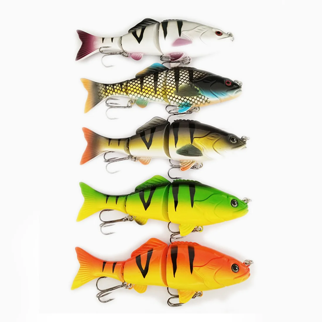 Luya Señuelo Crankbait biónico 3 segmentos para pesca de lucio - imagen 4