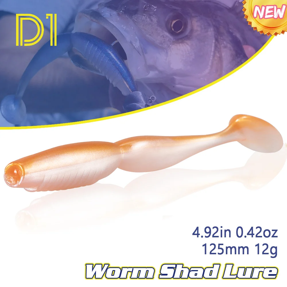D1 Shad vinilo cola T – señuelo para lubina - imagen 3
