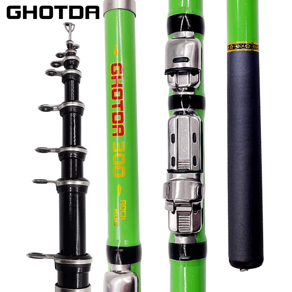GHOTDA Caña Giratoria Ultraligera Telescópica - imagen 4