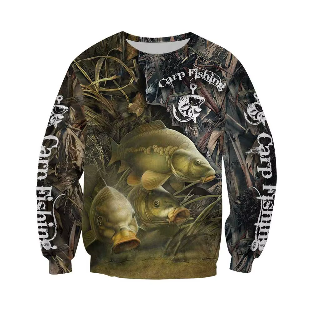Sudadera carpa con capucha estampada 3D - imagen 2