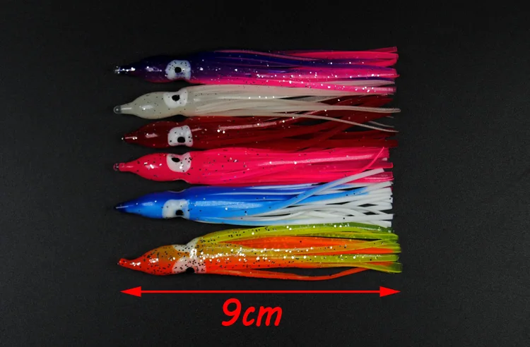 Lote de 240 bolsas de faldas de calamar Bimoo 9 cm