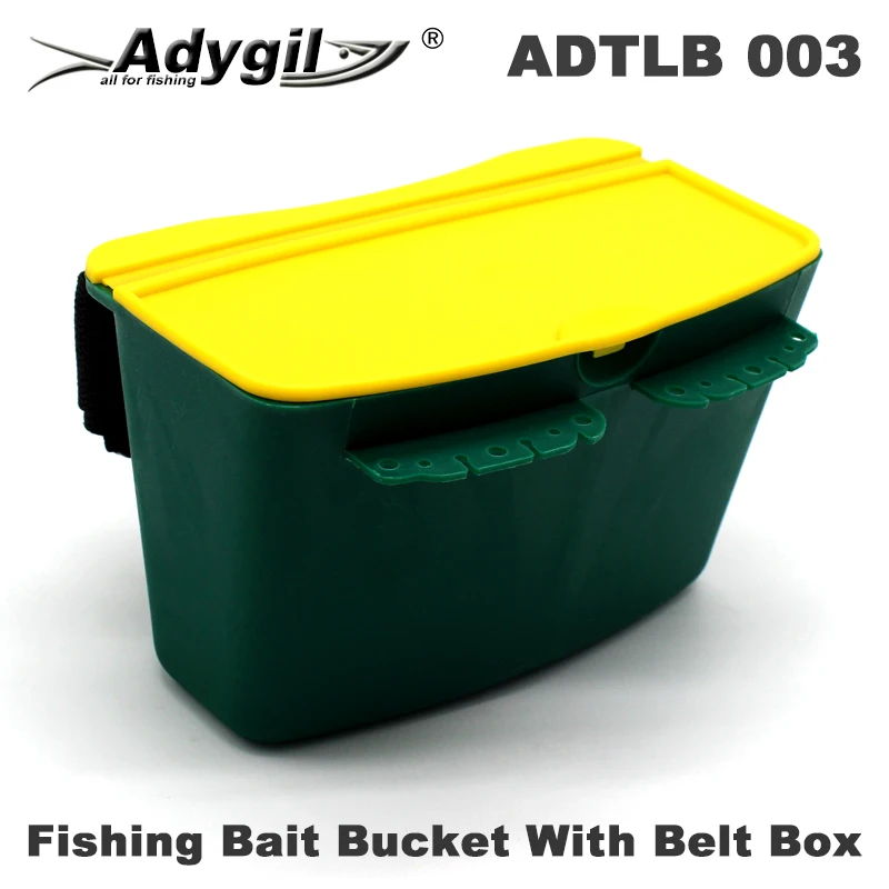 Adygil Cubo de cebo de pesca con caja para cinturón - imagen 3