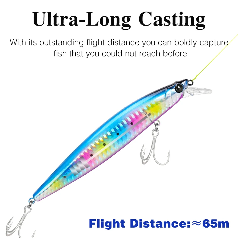 Señuelo TSURINOYA 120F Flotante de Tungsteno – Ultra Largo Alcance - imagen 3