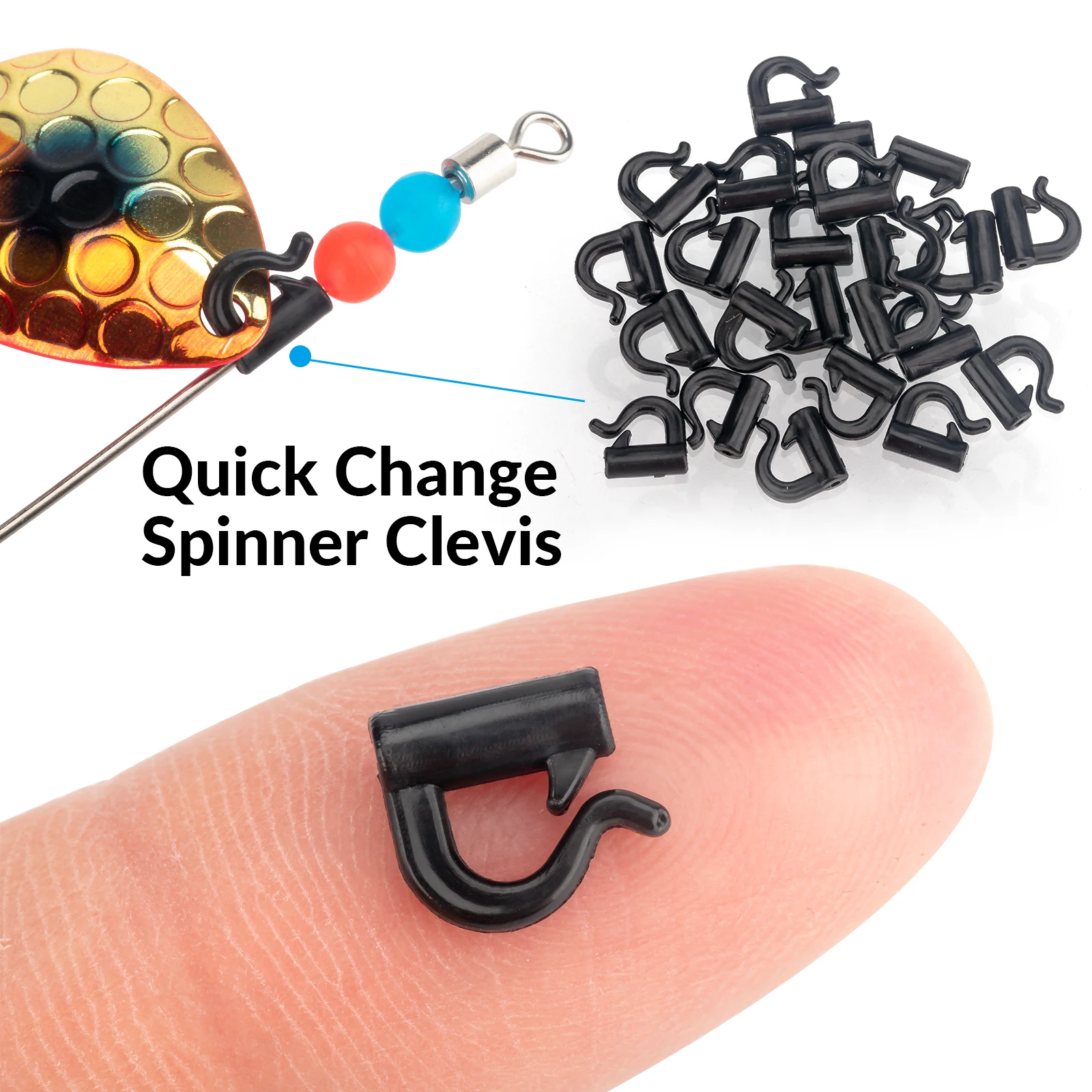 Cucharas Spinner para Lucioperca con Horquilla y Clips en U - imagen 4