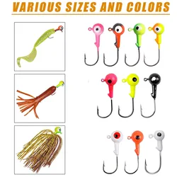 Anzuelos Jig Head redondos para vinilo y lombriz – pesca de crappie