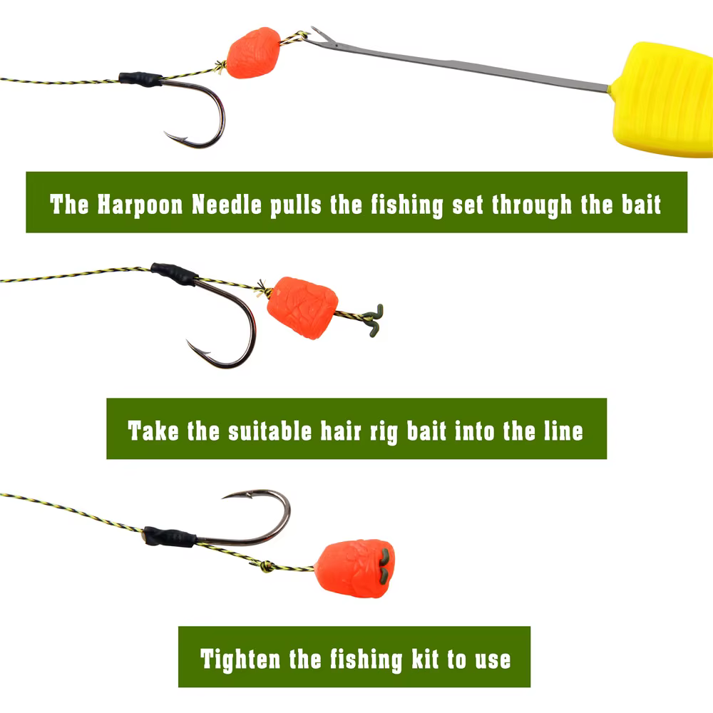 Kit de aparejos para carpa con aguja para cebo y boilies - imagen 5