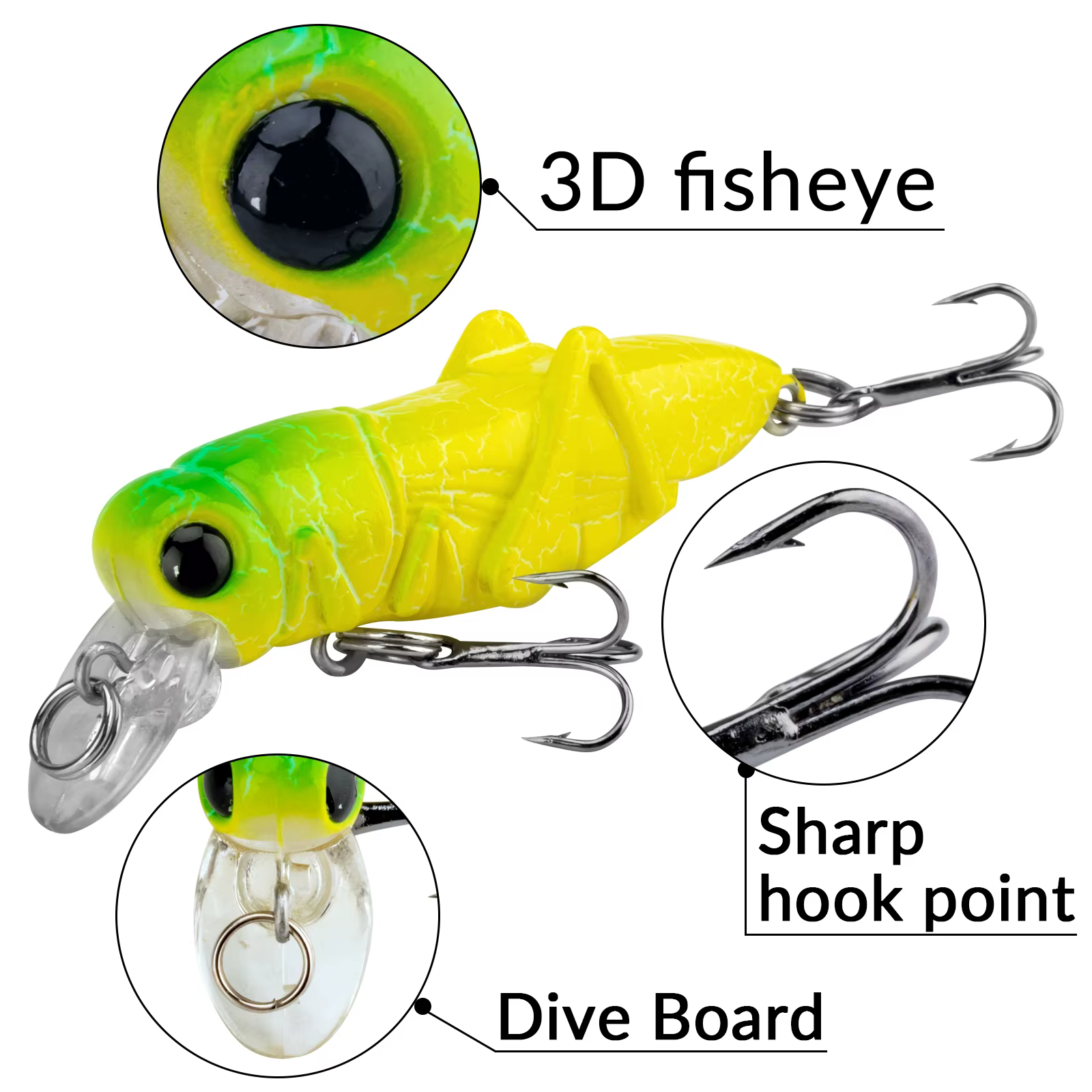 Mini Minnow Crankbait 3D Eyes – Señuelo duro para depredadores