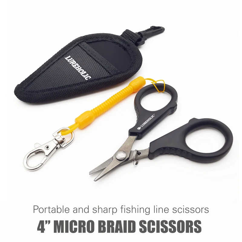 Lureholic Tijeras de pesca acero inoxidable corte dentado para hilo PE - imagen 5