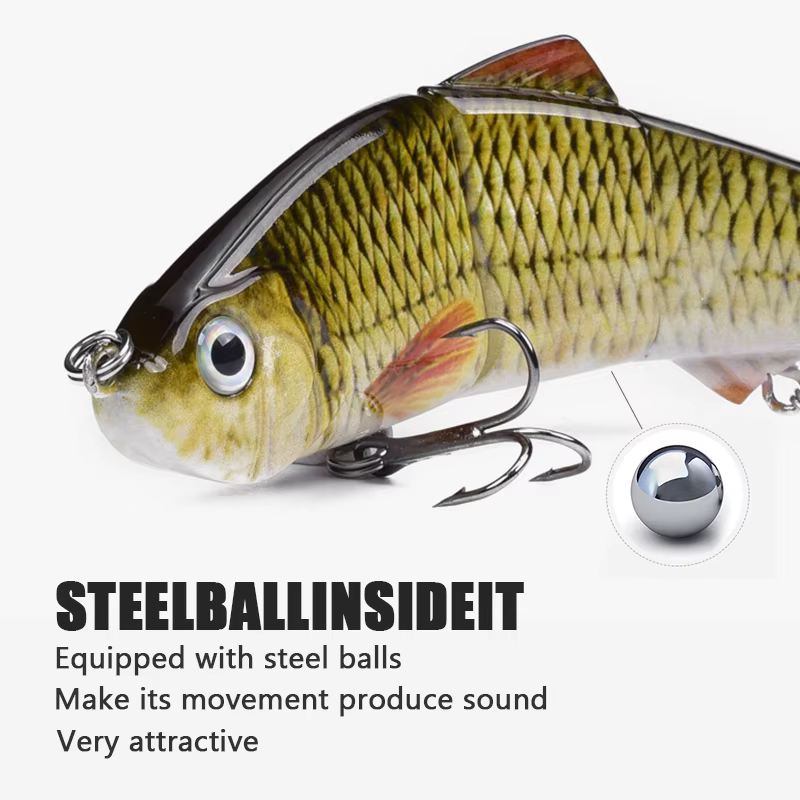 Wobbler Crankbait 125mm – 4 segmentos – Señuelo artificial - imagen 4