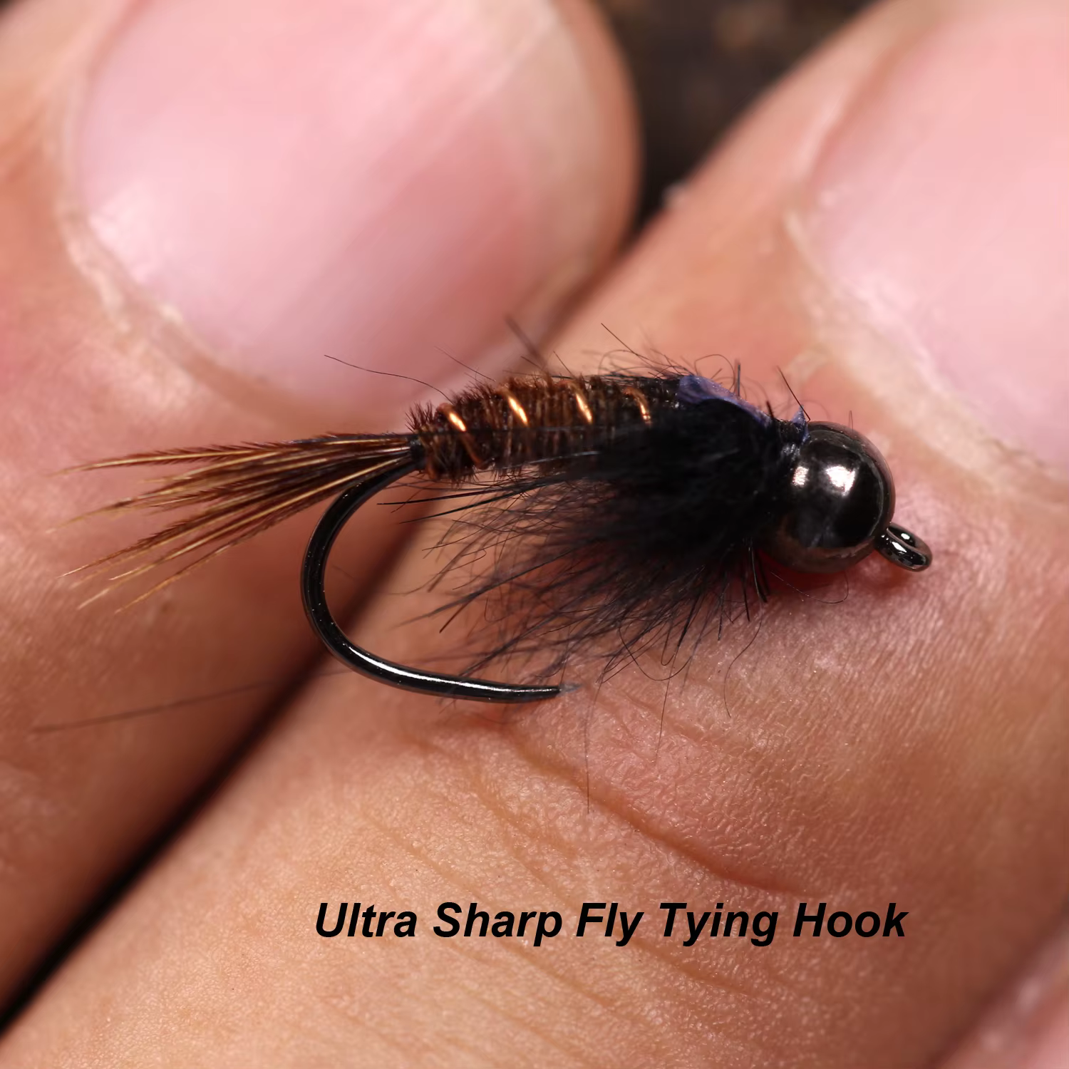 Jig Head de tungsteno Wifreo con flash y cola de faisán para trucha - imagen 5