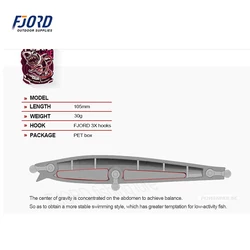 Fjord 105mm Crankbait 30g hundido para Pike