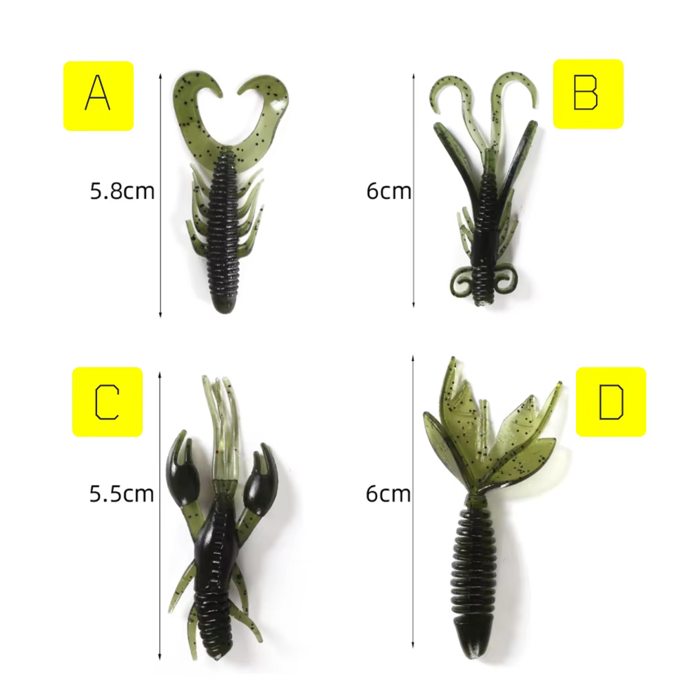 Señuelo silicona imitación gusano arena camarón – cebo para pesca