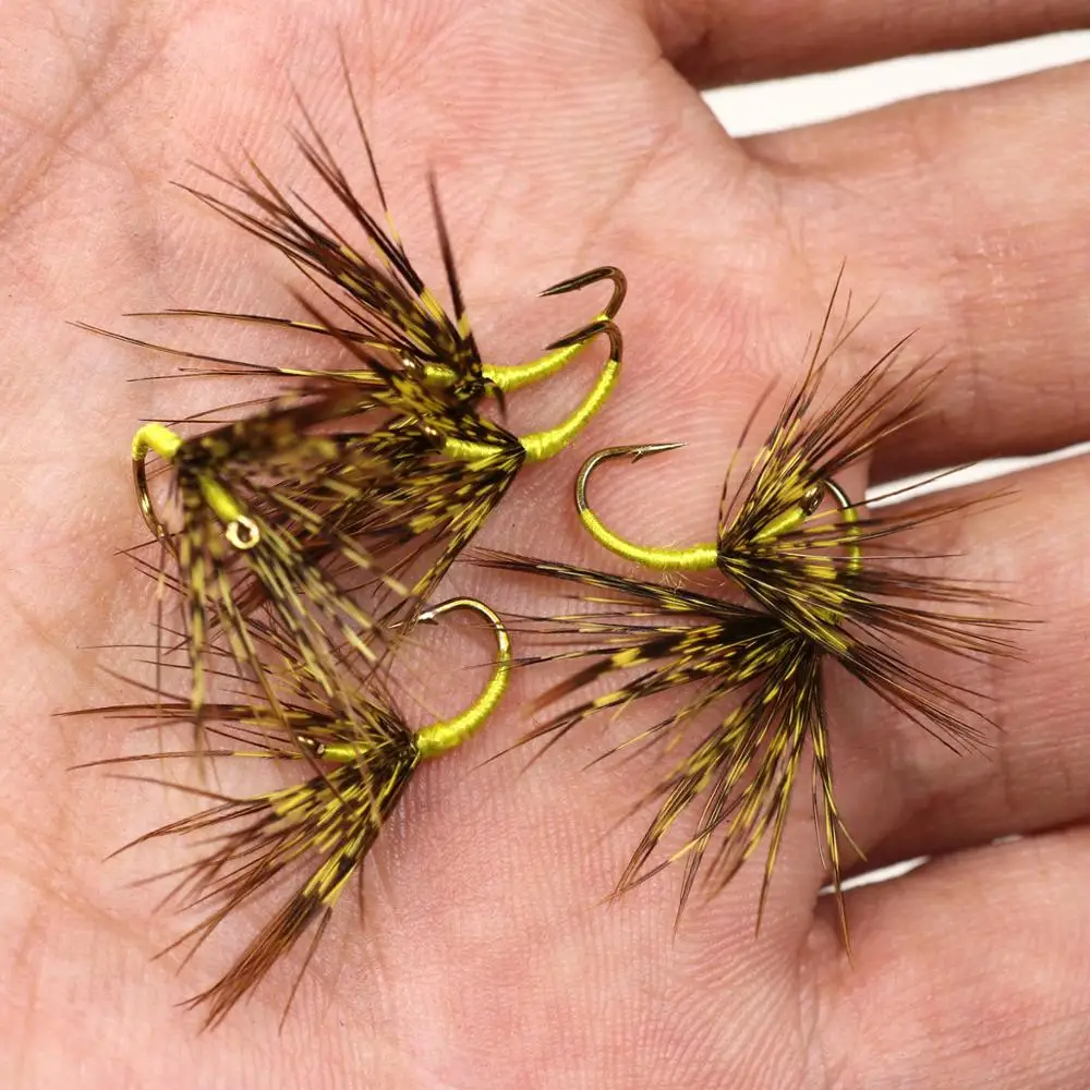 Bimoo Mosca Tenkara nº12 amarilla – Caza trucha - imagen 2