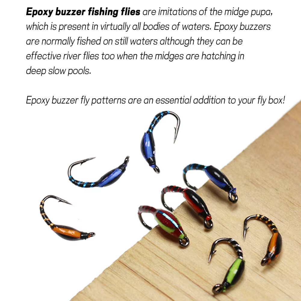 Ninfa Buzzer Wifreo Epoxi UV – Midge para trucha - imagen 3