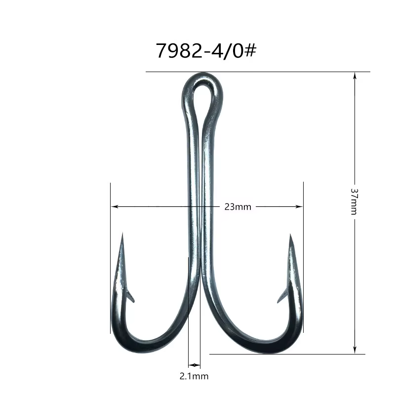 DorisEA 7982SS – Anzuelo doble frog 90° acero inoxidable - imagen 2