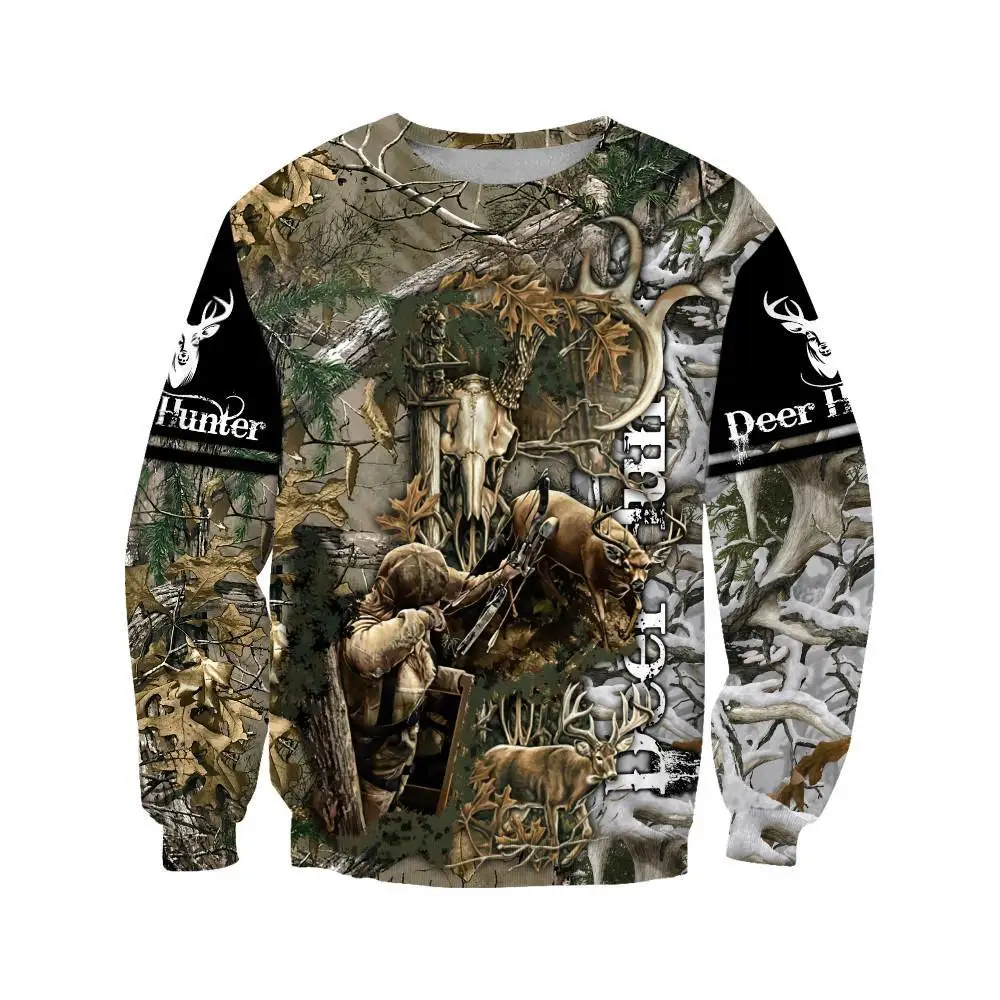 Sudadera con Capucha Camuflaje 3D KJ0231 – Cierre Completo