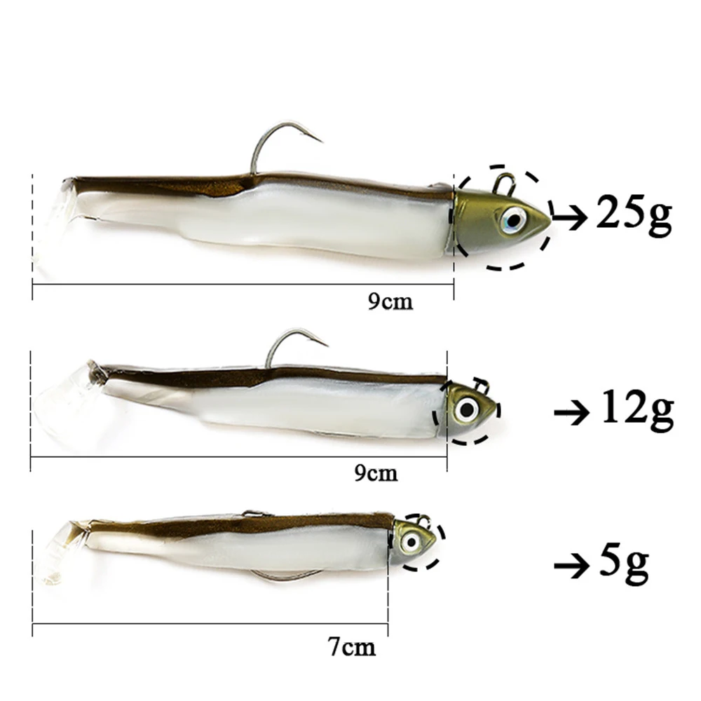 Minnow jig blando para Lucio y Zander – Vinilo con anzuelo 70-90mm - imagen 3