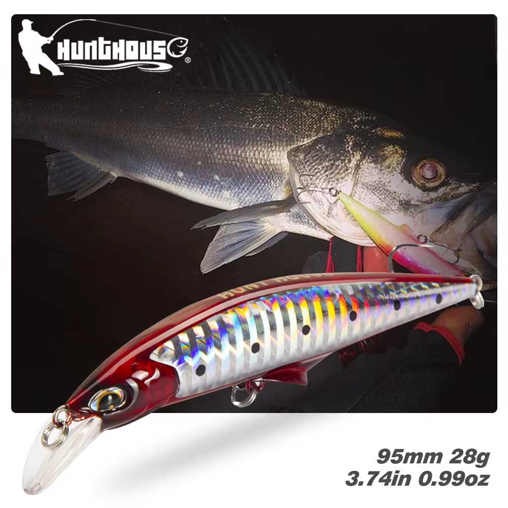 Hunthouse LW403 Jerkbait para lubina – 95mm hundimiento lento