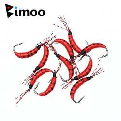 Bimoo Red Miracle Midge #6 – Ninfa Buzzer Rainbow Brown para pesca con mosca