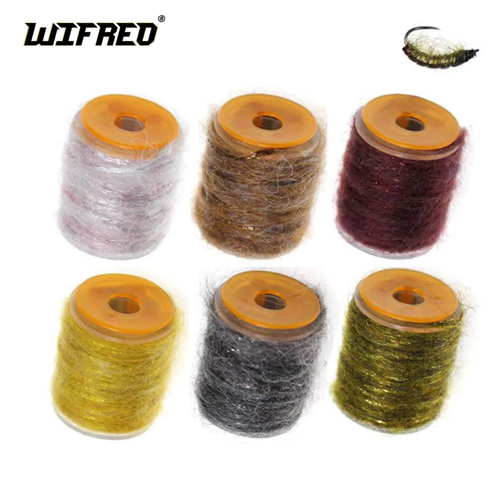 WIFREO Hilo de Dubbing Moteado – Caddis y larva para atar moscas artificiales - imagen 4