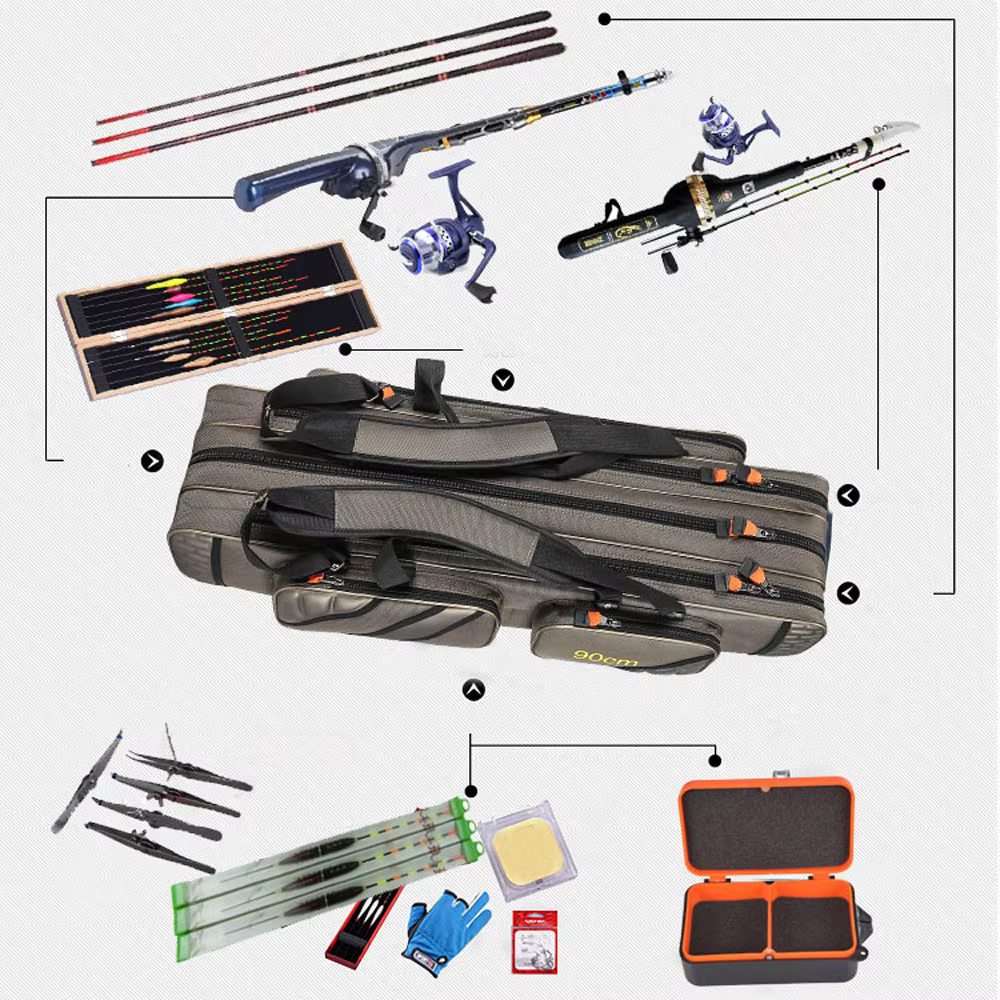 Bolsa multifuncional para cañas y carretes de pesca - imagen 4