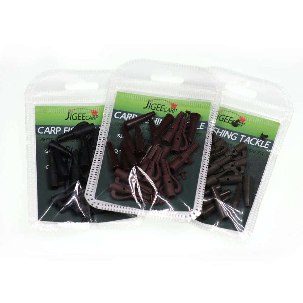 JIGEECARP Pasadores de pesca carpa con clips y tubos de goma - imagen 2