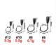 Jigeecarp Jig Head hundimiento rápido invierno con gusano mosca - imagen 2