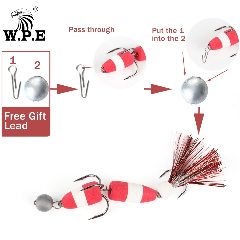 W.P.E Señuelo Lubina Suave Alta Densidad Multicolor Wobblers - imagen 4