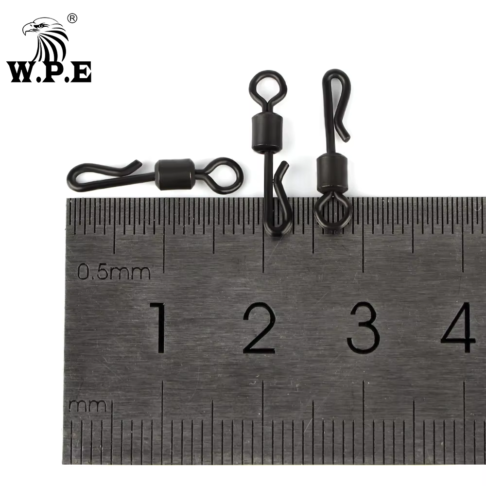 WPE Giratorio Q Cambio Rápido Cuerpo Largo Negro Mate - Pesca Carpa - imagen 5