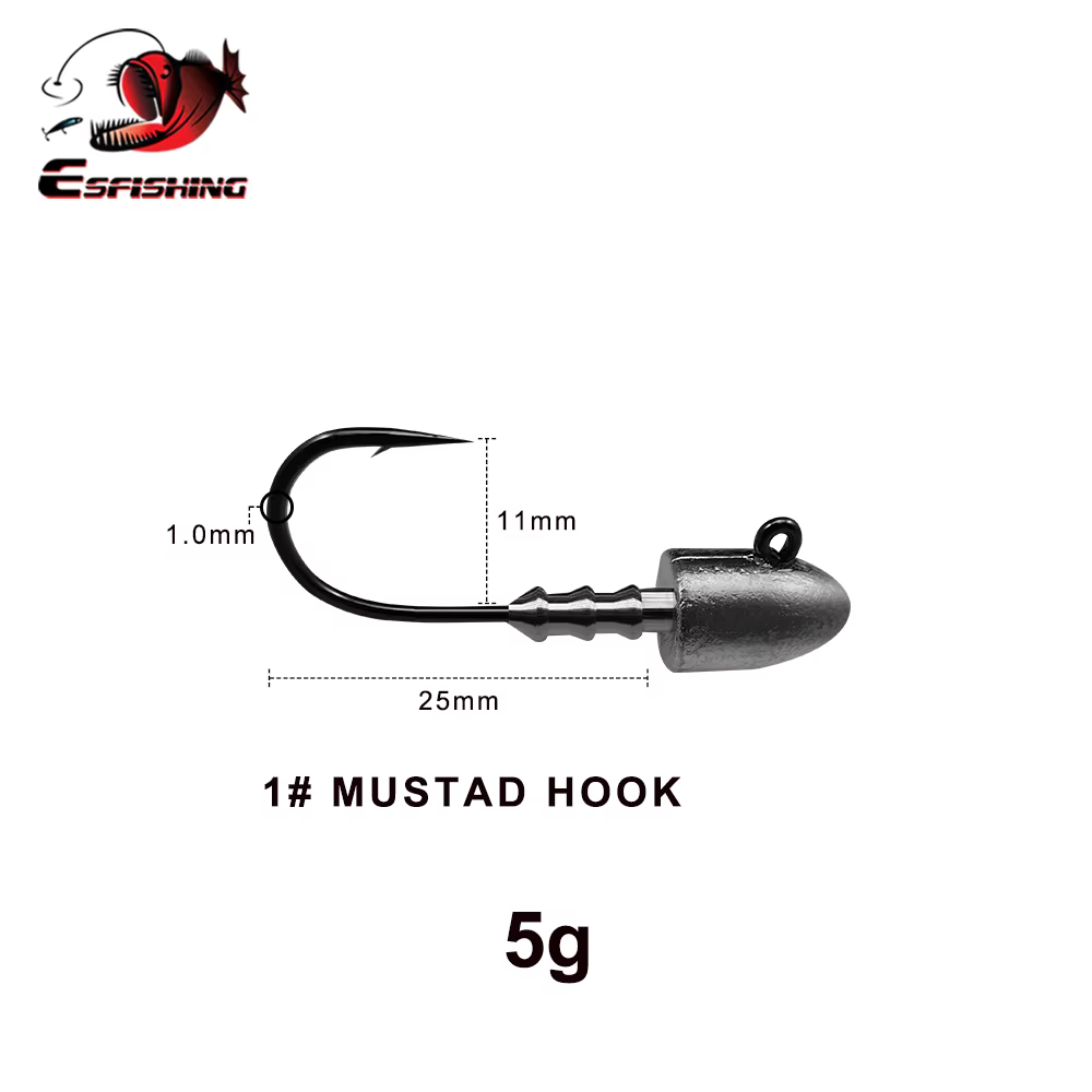 Anzuelos Jig Head KESFISHING para vinilo – Vástago medio - imagen 3