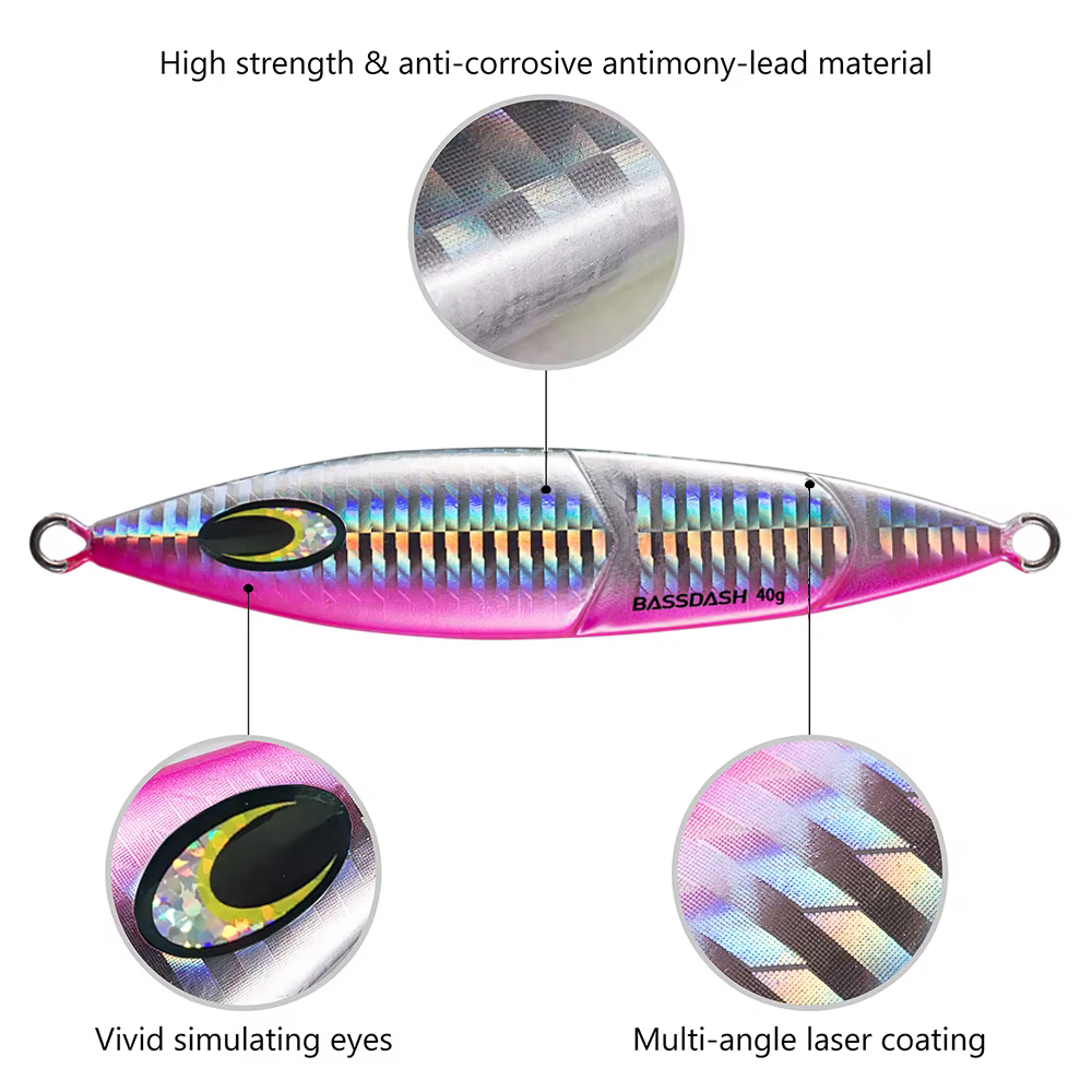 Señuelo Vertical Jig Luminoso con Cuchara para Bass – Agua Dulce y Salada - imagen 2