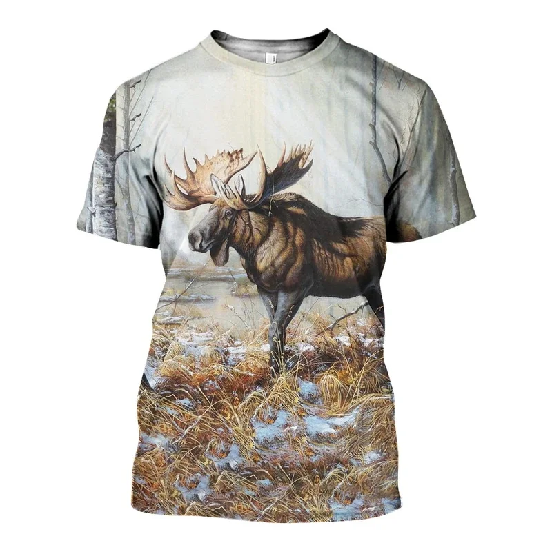 Camisa manga corta 3D YW003 – Animales estilo Harajuku para hombre - imagen 3