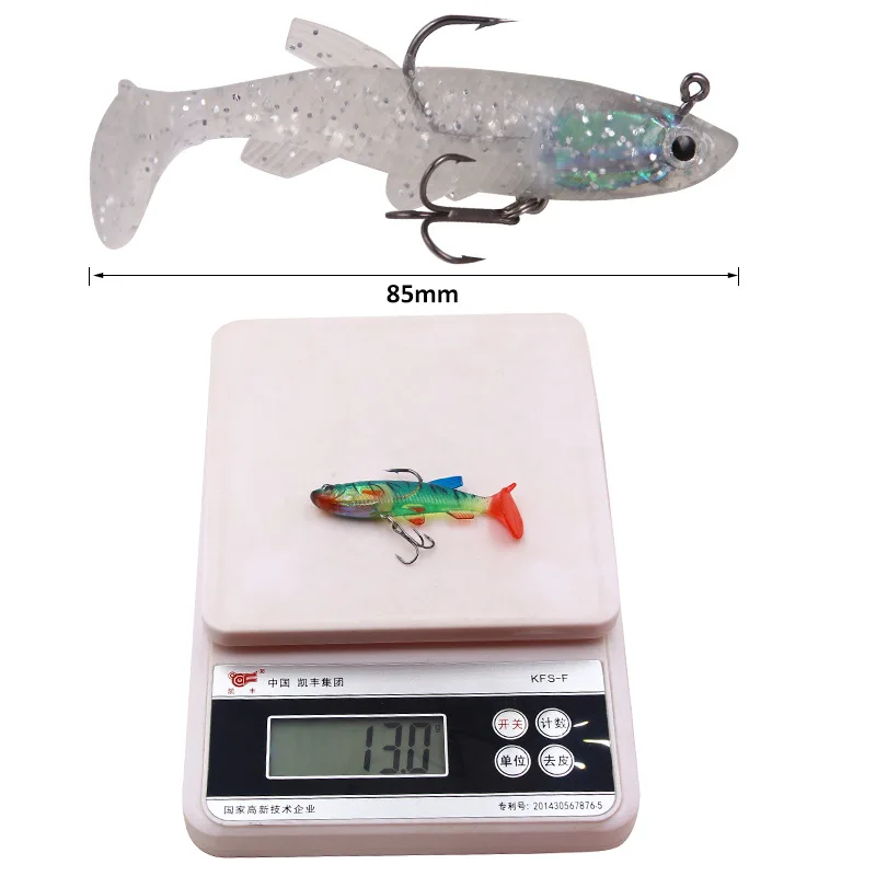 Vinilo T-Tail para pesca marina - Señuelo cola en T